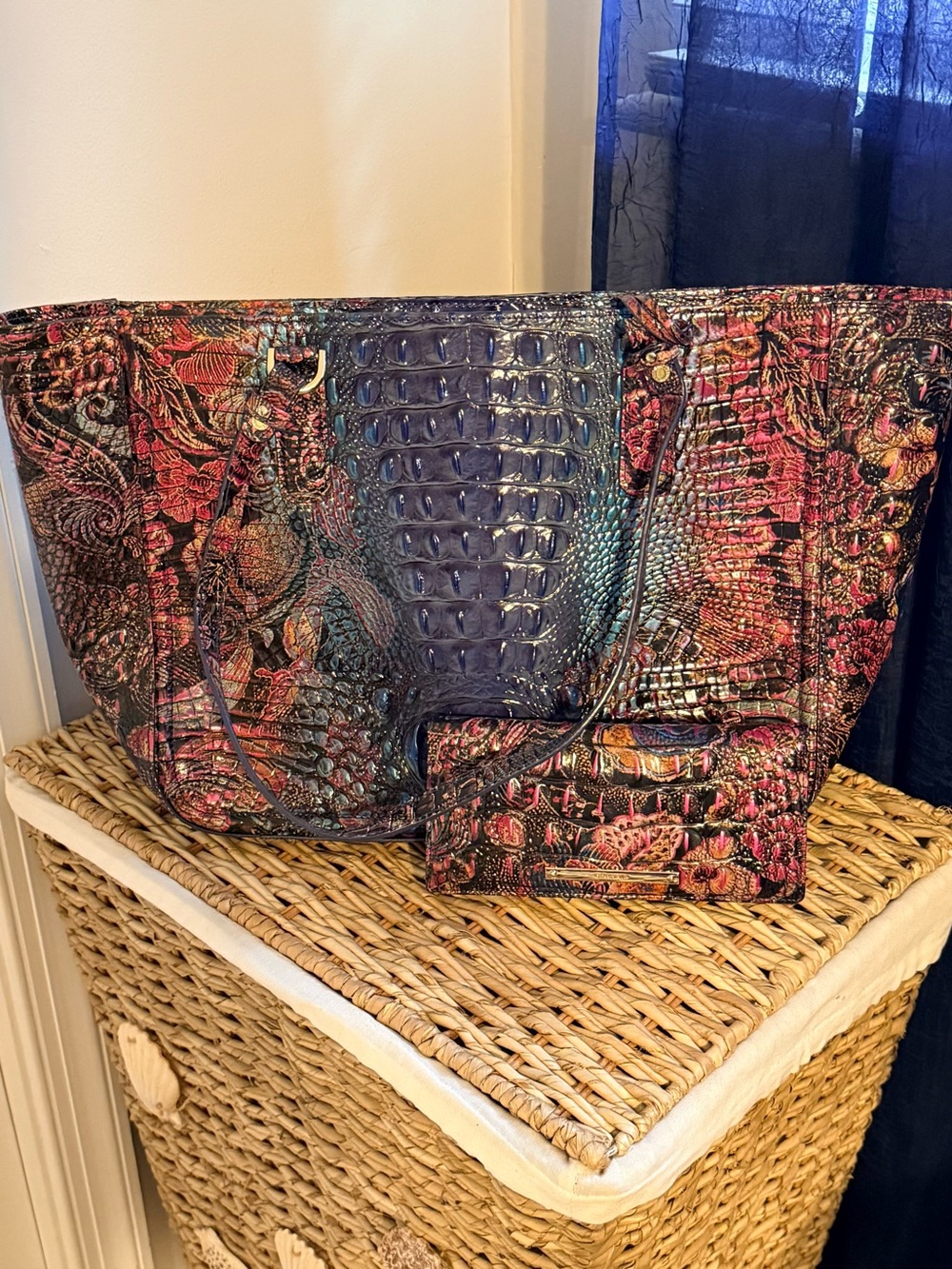 Brahmin Large Asher Splendor Melbourne Tote with Matching Ady Wallet